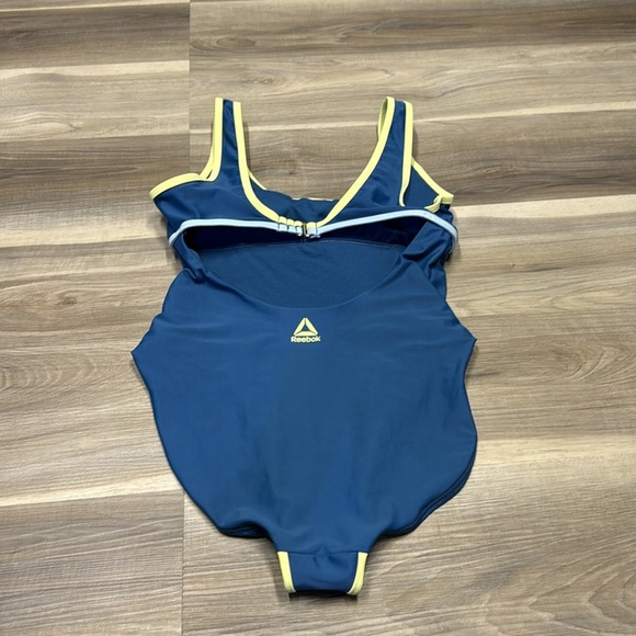 Reebok Blue and Yellow One-Piece Swimsuit size medium - Picture 5 of 7